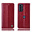 Custodia Portafoglio In Pelle Cover con Supporto H05P per Motorola Moto G71s 5G Rosso