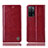 Custodia Portafoglio In Pelle Cover con Supporto H05P per Oppo A53s 5G Rosso