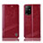 Custodia Portafoglio In Pelle Cover con Supporto H05P per Oppo A94 5G Rosso