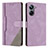 Custodia Portafoglio In Pelle Cover con Supporto H05X per Realme 10 Pro 5G Viola