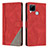 Custodia Portafoglio In Pelle Cover con Supporto H05X per Realme 7i RMX2193 Rosso