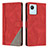 Custodia Portafoglio In Pelle Cover con Supporto H05X per Realme C30 Rosso