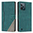 Custodia Portafoglio In Pelle Cover con Supporto H05X per Realme C31 Verde