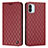 Custodia Portafoglio In Pelle Cover con Supporto H05X per Xiaomi Poco C51 Rosso