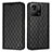 Custodia Portafoglio In Pelle Cover con Supporto H05X per Xiaomi Redmi 9 Activ Nero