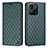 Custodia Portafoglio In Pelle Cover con Supporto H05X per Xiaomi Redmi 9 Activ Verde