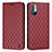 Custodia Portafoglio In Pelle Cover con Supporto H05X per Xiaomi Redmi Note 10 5G Rosso