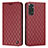 Custodia Portafoglio In Pelle Cover con Supporto H05X per Xiaomi Redmi Note 11 4G (2022) Rosso