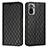 Custodia Portafoglio In Pelle Cover con Supporto H05X per Xiaomi Redmi Note 11 SE India 4G Nero