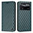 Custodia Portafoglio In Pelle Cover con Supporto H05X per Xiaomi Redmi Note 11E Pro 5G Verde