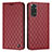 Custodia Portafoglio In Pelle Cover con Supporto H05X per Xiaomi Redmi Note 11S 4G Rosso