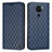 Custodia Portafoglio In Pelle Cover con Supporto H05X per Xiaomi Redmi Note 9 Blu