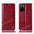 Custodia Portafoglio In Pelle Cover con Supporto H06P per Oppo A53s 5G Rosso