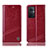 Custodia Portafoglio In Pelle Cover con Supporto H06P per Oppo F21s Pro 5G Rosso