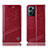 Custodia Portafoglio In Pelle Cover con Supporto H06P per Oppo Reno7 5G Rosso