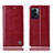 Custodia Portafoglio In Pelle Cover con Supporto H06P per Realme Narzo 50 5G Rosso