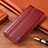 Custodia Portafoglio In Pelle Cover con Supporto H06P per Samsung Galaxy S21 5G Rosso