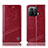 Custodia Portafoglio In Pelle Cover con Supporto H06P per Xiaomi Mi 11 Pro 5G Rosso