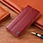 Custodia Portafoglio In Pelle Cover con Supporto H06P per Xiaomi Mi Mix 4 5G Rosso