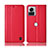 Custodia Portafoglio In Pelle Cover con Supporto H07P per Motorola Moto Edge 30 Ultra 5G Rosso