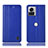 Custodia Portafoglio In Pelle Cover con Supporto H07P per Motorola Moto Edge X30 Pro 5G Blu