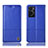 Custodia Portafoglio In Pelle Cover con Supporto H07P per Oppo A76 Blu