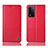 Custodia Portafoglio In Pelle Cover con Supporto H07P per Oppo A93s 5G Rosso