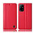 Custodia Portafoglio In Pelle Cover con Supporto H07P per Oppo A95 5G Rosso
