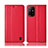 Custodia Portafoglio In Pelle Cover con Supporto H07P per Oppo Reno5 Z 5G Rosso