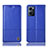 Custodia Portafoglio In Pelle Cover con Supporto H07P per Oppo Reno7 5G Blu