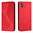 Custodia Portafoglio In Pelle Cover con Supporto H07X per Motorola Moto E22S Rosso