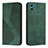 Custodia Portafoglio In Pelle Cover con Supporto H07X per Motorola Moto E22S Verde