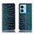Custodia Portafoglio In Pelle Cover con Supporto H08P per Oppo A1x 5G Blu