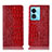 Custodia Portafoglio In Pelle Cover con Supporto H08P per Oppo A1x 5G Rosso
