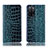 Custodia Portafoglio In Pelle Cover con Supporto H08P per Oppo A53s 5G Blu