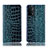 Custodia Portafoglio In Pelle Cover con Supporto H08P per Oppo A74 5G Blu