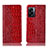 Custodia Portafoglio In Pelle Cover con Supporto H08P per Oppo A77 5G Rosso