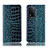 Custodia Portafoglio In Pelle Cover con Supporto H08P per Oppo A93s 5G Blu