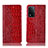 Custodia Portafoglio In Pelle Cover con Supporto H08P per Oppo A93s 5G Rosso