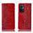Custodia Portafoglio In Pelle Cover con Supporto H08P per Oppo F21 Pro 5G Rosso
