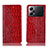Custodia Portafoglio In Pelle Cover con Supporto H08P per Oppo K10 Pro 5G Rosso