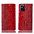 Custodia Portafoglio In Pelle Cover con Supporto H08P per Oppo Reno7 5G Rosso