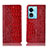 Custodia Portafoglio In Pelle Cover con Supporto H08P per Oppo Reno8 T 5G Rosso