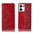 Custodia Portafoglio In Pelle Cover con Supporto H08P per Oppo Reno9 5G Rosso