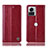 Custodia Portafoglio In Pelle Cover con Supporto H09P per Motorola Moto Edge 30 Ultra 5G Rosso