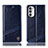 Custodia Portafoglio In Pelle Cover con Supporto H09P per Motorola Moto G71s 5G Blu