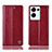 Custodia Portafoglio In Pelle Cover con Supporto H09P per Oppo Reno9 Pro+ Plus 5G Rosso