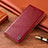 Custodia Portafoglio In Pelle Cover con Supporto H09P per Samsung Galaxy S21 FE 5G Rosso