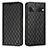 Custodia Portafoglio In Pelle Cover con Supporto H09X per Google Pixel 7 Pro 5G Nero