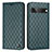 Custodia Portafoglio In Pelle Cover con Supporto H09X per Google Pixel 7 Pro 5G Verde